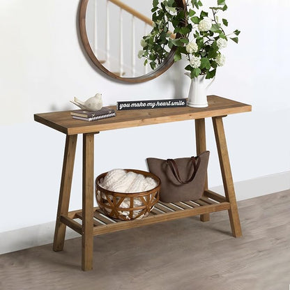 HOKYHOKY Reclaimed Solid Wood Console Table, 43.3" Farmhouse Entryway Table - Image 9