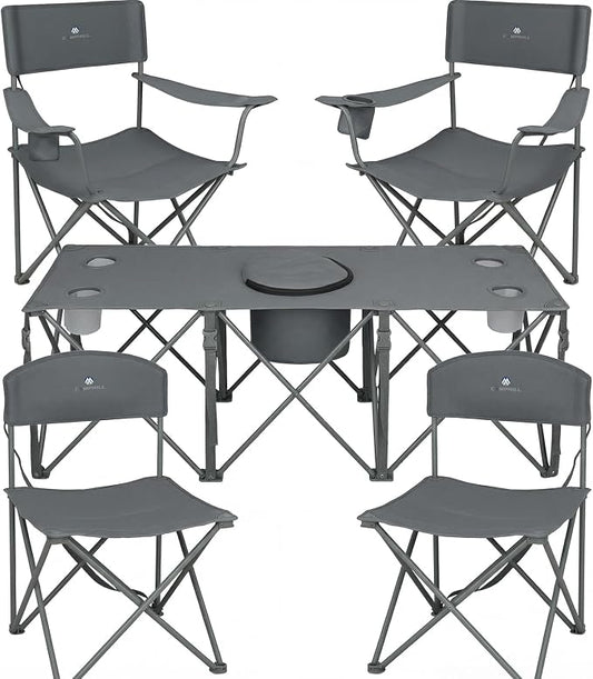 Camping Chair Set of 3, Outdoor Folding Camping Chairs by CAMPHILL