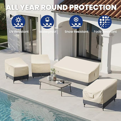 2 Pack Extra Heavy Duty Waterproof Patio Chair Covers - Image 7