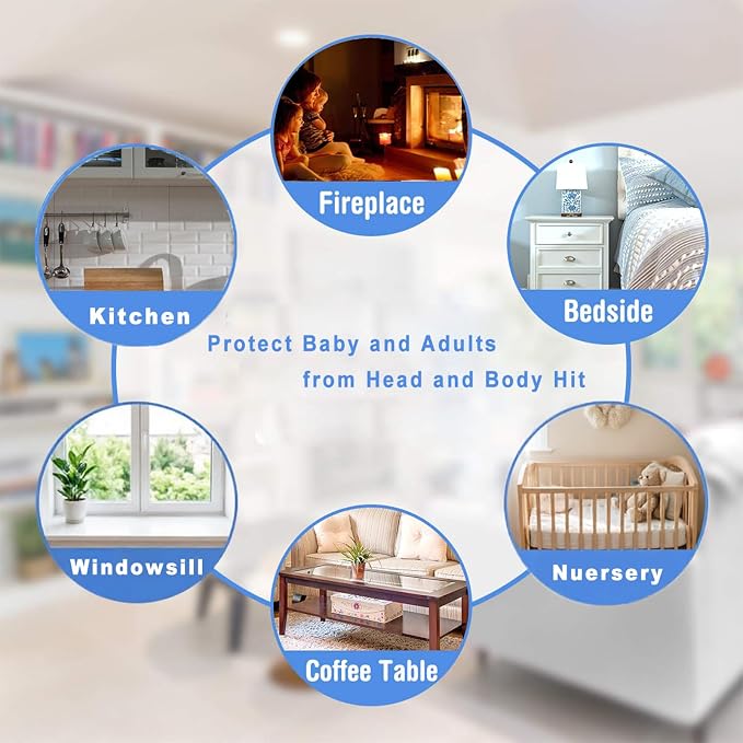 Edge Protector 100% Silicone, Baby Proofing Corners Clear Guards, Pre-Tape - Image 5