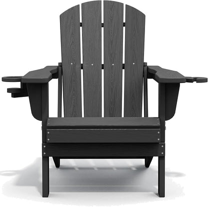SERWALL Foldable Adirondack Chair Set of 6, HDPE Adirondack Chair - Image 10