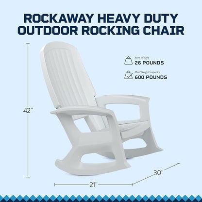 Semco Rockaway Heavy-Duty Outdoor Rocking Chair w/Low Maintenance All-Weather - Image 3
