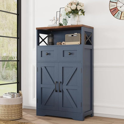 Befrases Farmhouse Blue Storage Cabinet by Befrases