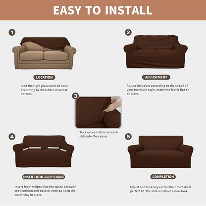 Easy-Going 100% Waterproof Loveseat Couch Cover, Dual Waterproof Sofa Cover - Image 5
