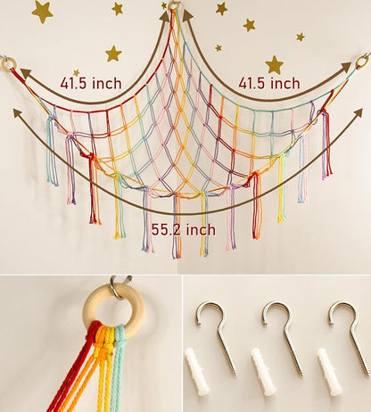Stuffed Animal Hammock Corner Storage Net Cute Preppy Trendy Stuff Gifts - Image 6