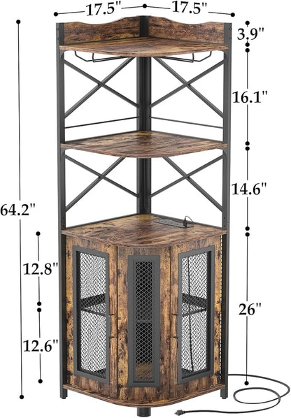 Aheaplus Corner Bar Cabinet - Image 3
