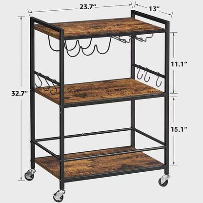TUTOTAK Bar Cart, Serving Cart for Home, Microwave Cart, Drink Cart, Mobile - Image 6