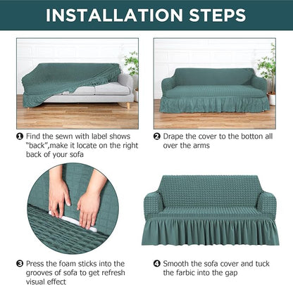 Fanfanwin 3 Pcs Sofa Slipcover Set - Image 3