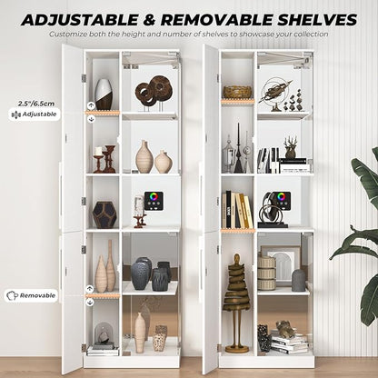 VersionTECH. Glass Display Cabinet - Image 5