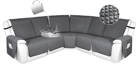 HDCAXKJ 100% Waterproof Reclining Sectional Couch Covers L Shape Recliner Sofa by HDCAXKJ