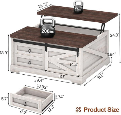 Itaar 39.4'' Lift Top Coffee Table - Image 2