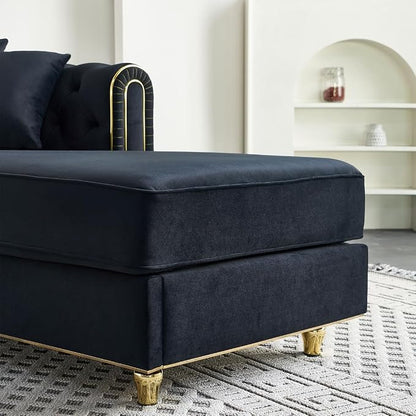 Luxury Velvet Chaise Lounger - Image 4