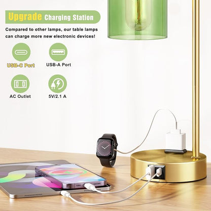 Innqoo Industrial Green Table Lamps - Image 2
