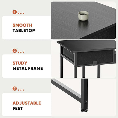 DUMOS 48" Small Computer Home Office Desk - Image 9