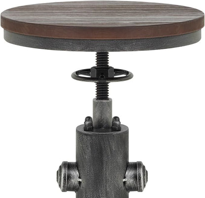Topower Antique Vintage Industrial Barstool Solid Wood Water Pipe Fire Hydrant - Image 5
