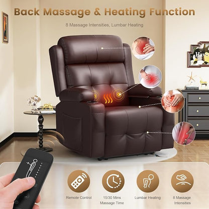 Home Theater Seating Power Recliner Chair, Massage Reclining Sofa - Image 4