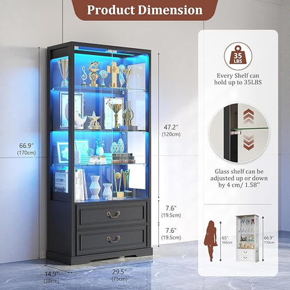 TAGELIER Glass Display Cabinet - Image 2