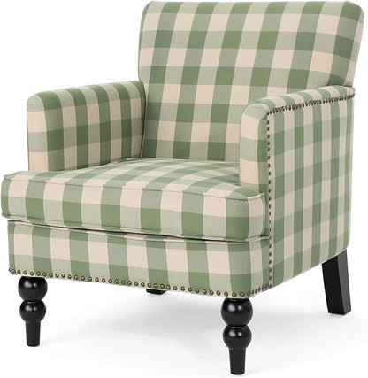 Christopher Knight Home Eve Modern Upholstered Club Chair, Wooden Living Room by ChristopherKnightHome