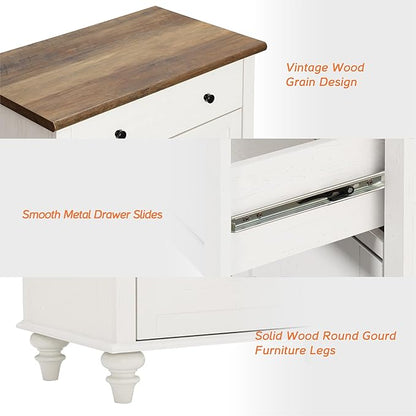 WAMAPT Buffet Cabinet with 4 Doors and 2 Drawers, Large Coffee Bar Table Wood - Image 5