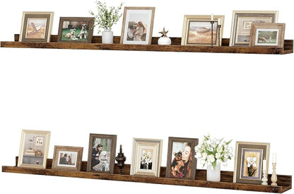 Floating Shelves for Wall, 48 inch Wood Floating Shelves Set of 2, Picture by Unknown