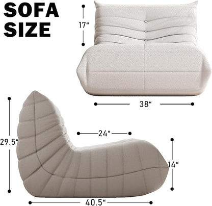 Bean Bag Chair for Adults, Oversized Fireside Chair Comfy Lazy Floor Sofa - Image 2