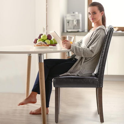 DUMOS Dining Chairs Set of 4, Modern PU Leather Kitchen Table Chairs - Image 6