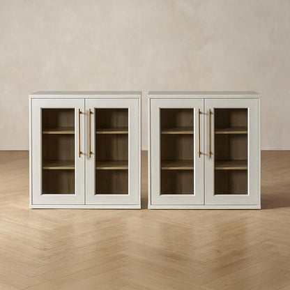mopio Blake Buffet Cabinet, Small Modular Accent Display Sideboard by MopioInc