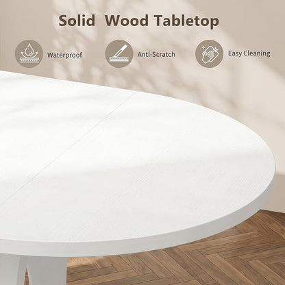Einhomn 43-59" Extendable Round Dining Table, Kitchen Table - Image 5