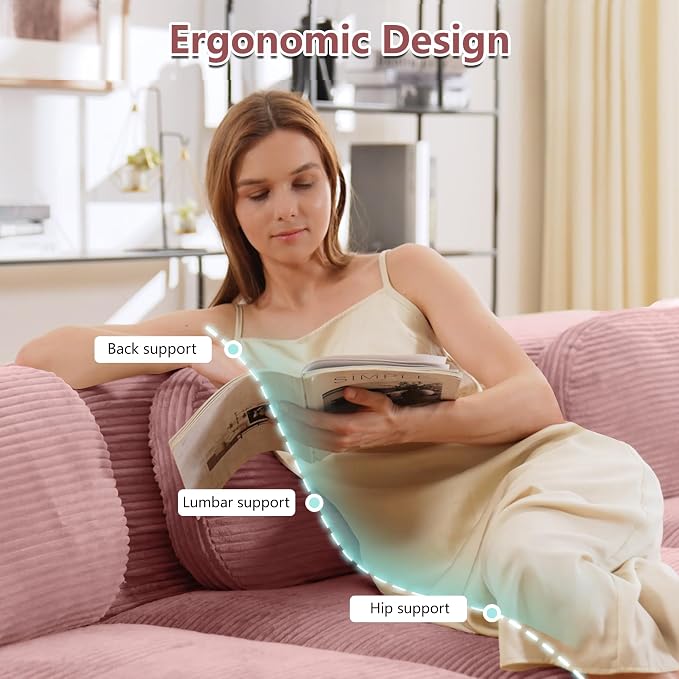 Boneless Sectional Couch, No Assembly Required, 152.7” Modular Cloud Sofa - Image 4
