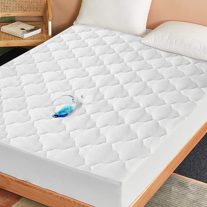 Full Mattress Pad Waterproof Mattress Protector, Quilted Full Size Mattress by LoveHome%C2%B7LoveLife