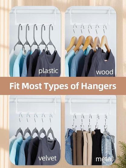 HOUSE DAY White Magic Plastic Hangers Space Saving Organizers and Storage - Image 5
