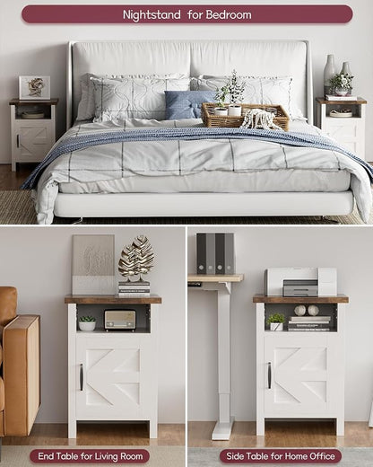 YESHOMY Farmhouse Modern Nightstand - Image 6