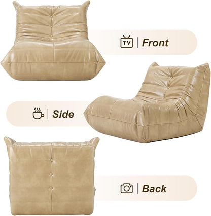 Hobestluk Giant Bean Bag Chair Lazy Floor Sofa, Memory Foam Fireside Sofa - Image 7