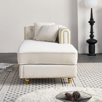 66.9" W Velvet Chaise Lounger - Image 4