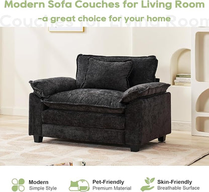 Oprisen Modular Sectional Sofa, Comfy Cloud Couch Sectional Sofa, Chenille Sofa - Image 7