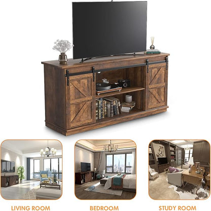 JUMMICO TV Stand for 65 Inch TV, Entertainment Center - Image 5