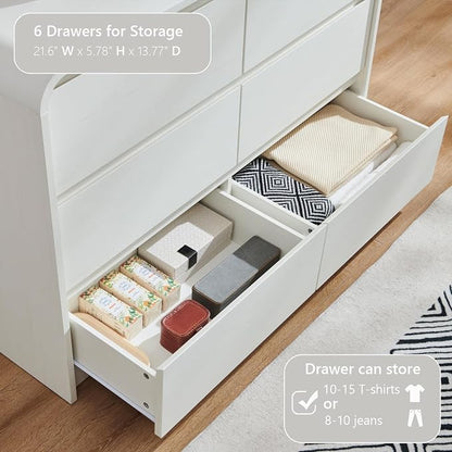 Aitjunz Modern 6 Drawers Dresser - Image 4