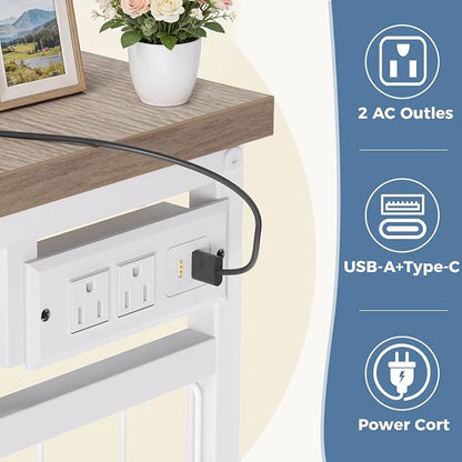 DUMOS Dresser for Bedroom with Hanging Rack, 6 Drawer Fabric Dresser with - Image 7