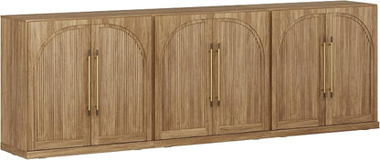 BELLEZE 3 Tier Bookshelf with Double-Arc Door - Image 8