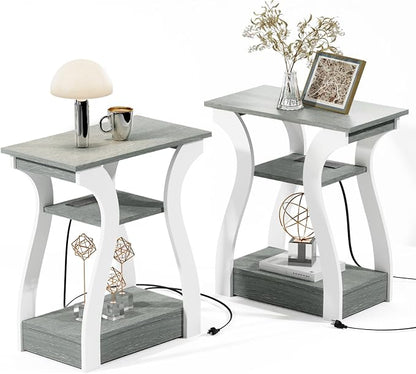 FROMJBEST End Tables Living Room Set of 2, Nightstand by FROMJBEST