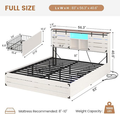 VIAGDO Wooden Bed Frame Full Size - Image 2