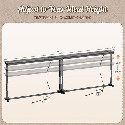Huuger 78.7 Inch Behind Couch Table - Image 2