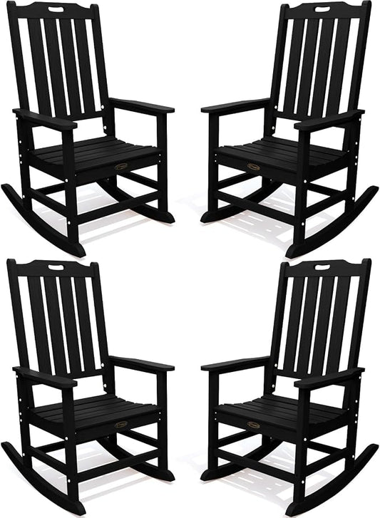 THOEOE Oversized Rocking Chair Set of 4, Outdoor Rocking Chair by THOEOE