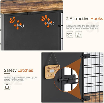 YATINEY Foldable Dog Crate Furniture, 47.2" Dog Crate - Image 6