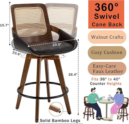 Set of 4 Bar Stools Counter Height - Image 2