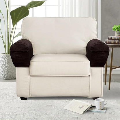 ANARACHON Leather Look Couch Arm Covers Set of 2 Armrest Covers - Image 2