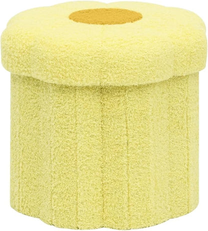 B FSOBEIIALEO Storage Ottoman Foldable, Sunflower Shaped Small Footrest by BFSOBEIIALEO