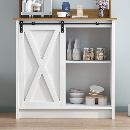 4ever2buy Farmhouse Coffee Bar Cabinet - Image 4