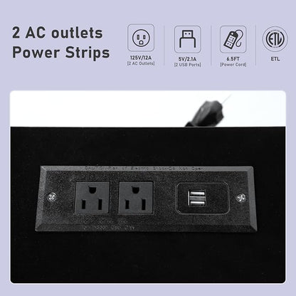71in Large LED TV Stands W/Power Outlet - Image 6