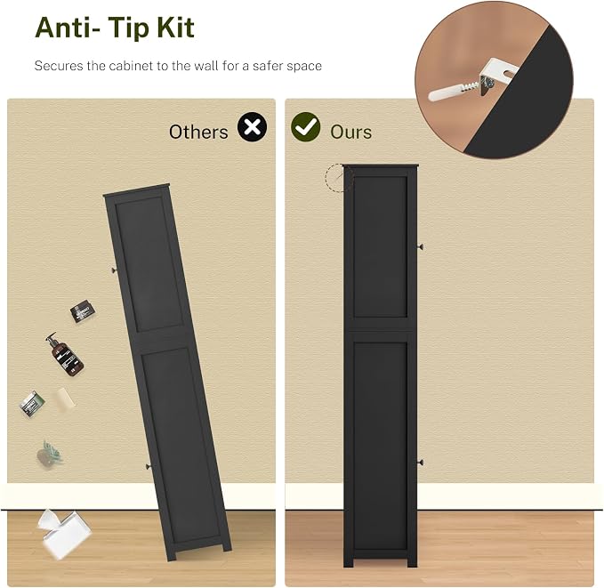 TEENFON 67" H Tall Storage Cabinet - Image 7
